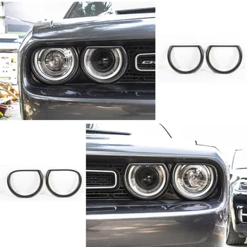 

For Dodge Challenger 15+ Decoration Trim Carbon Fiber Set 4pcs Headlight