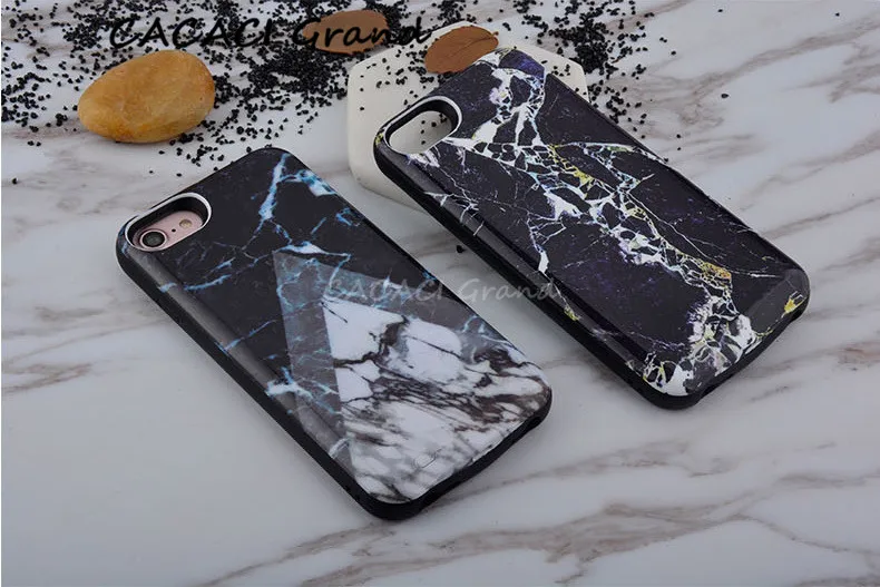 Мраморная батарея чехол для iPhone 6 s 6s 6 power Bank портативный зарядный чехол для iPhone 7 8 4,7 дюймов зарядное устройство чехол