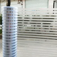 Elektrostatische kleber-freies frosted büro glas film transluzenten streifen schiebetür partition anti-kollision taille fenster aufkleber