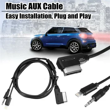 

AUX Cable Car Music Interface 8Pin-Lighting IPOD IPHONE Cord For Mercedes-Benz Charges IPod/ For Iphone