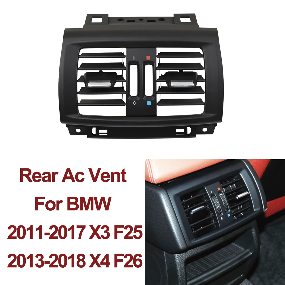 Car Rear Air Ventilation Ac Vent Outlet Grille Panel Cover Assembly Replacement For BMW X3 X4 F25 F26 2010- 64229200888