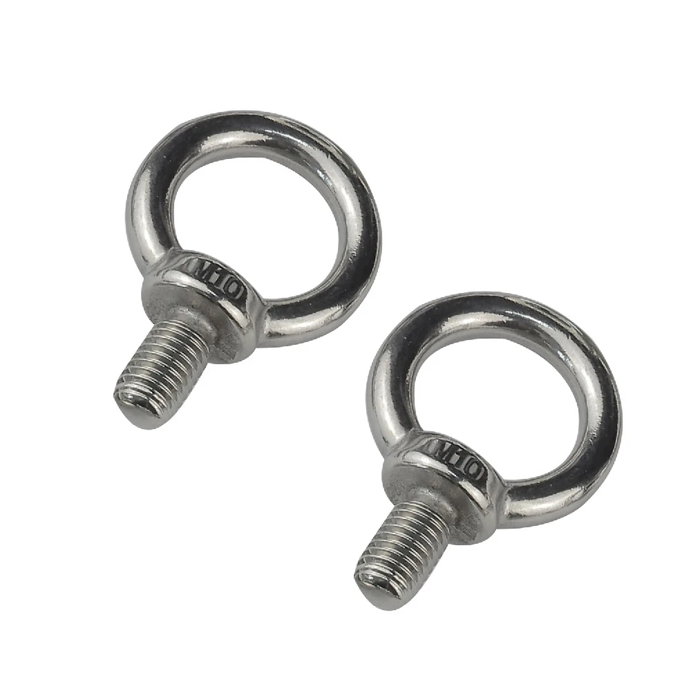 2PCS 304 And 316 Stainless Steel Lifting Eye Bolt DIN 580 M6 M8 M10 M12