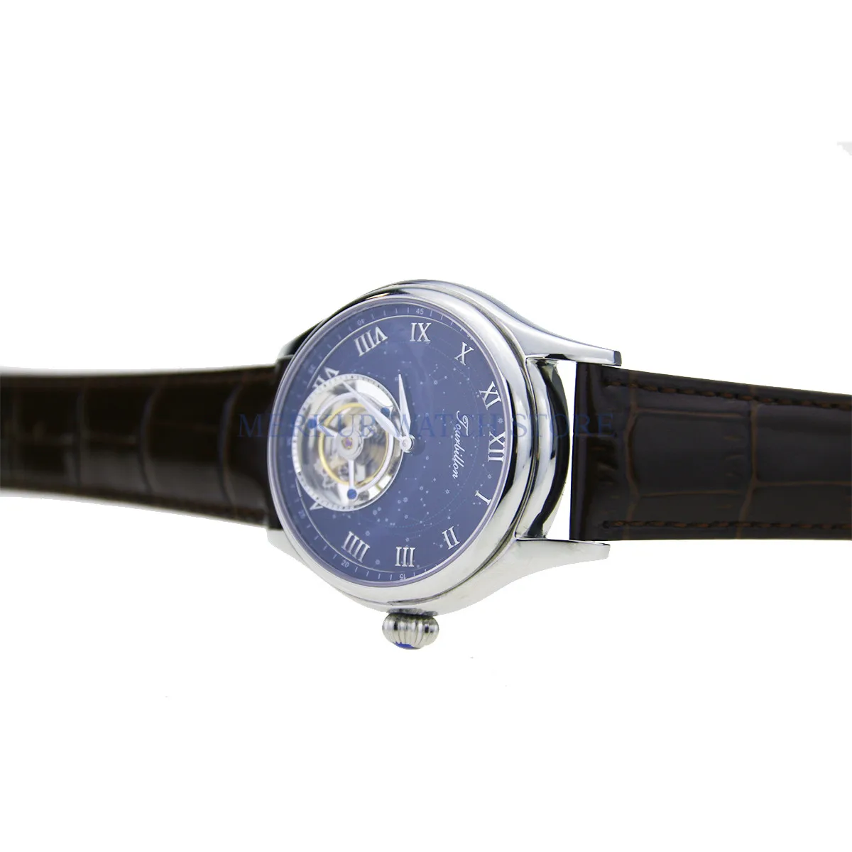 

Sugess Mens Watch Mechanical Seagull Hangzhou High Beat Tourbillon Movement Skelenton Luxury Dress Gold Plated Black Dial