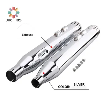 

Motorcycle 4" Megaphone Exhaust Pipe Muffler Slip-On For Harley Touring Bagger Models Dresser Road King Electra Glide 2017-2019