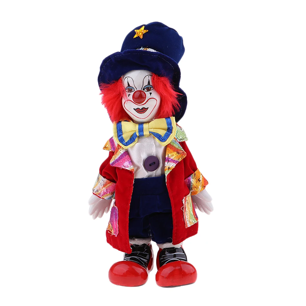 Prettyia 18cm Funny Porcelain Clown Doll Children Toy Home Decoration Gifts Prettyia 18cm Funny Porcelain Clown Doll Children Toy Home Decoration Gifts