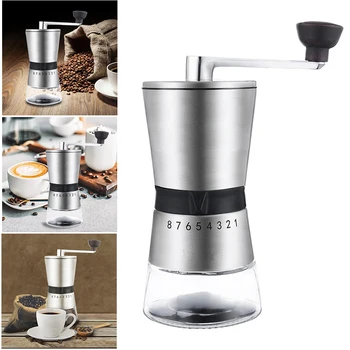 

Manual Coffee Grinder Hand Crank Grinding Stainless Steel Conical Ceramic Coffee Grinder Household J2Y