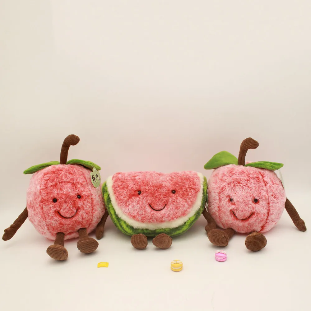 1pc Cute kawaii cartoon watermelon Stuffed fruit Toy Chidren Soft Plush Dolls Toys Kids Birthday Gifts 3