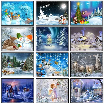 

New 5d diamond painting landscape winter diamond embroidered snow diamond embroiderychristmas decorations for home