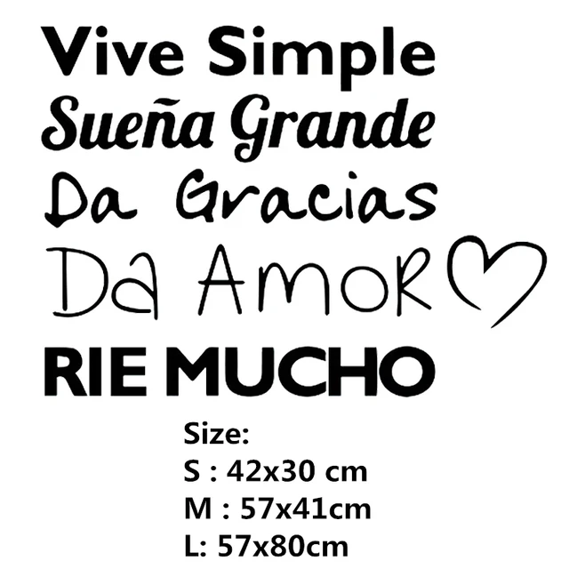 Removable Spanish Quote Recipe Wall Stickers Decor Biblical Character Vinyl Art Kitchen Decor Restaurant Window Decals HY9996 RU406