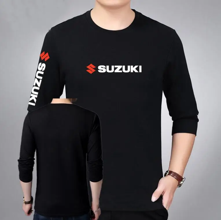 color 22 Новая Весенняя мода Suzuki Gsxr Gsx R принт o-образный вырез Slim Fit футболка с длинным рукавом для мужчин трендовая Повседневная мужская футболка Топы Футболки - Color: color 22