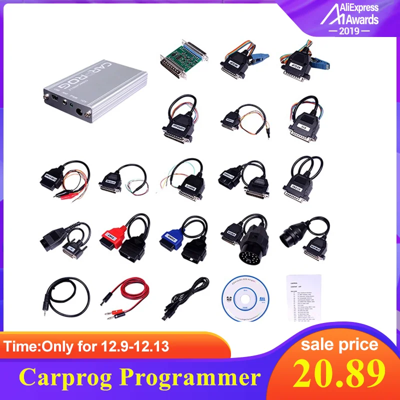 Carprog V10.0.5 V8.21 Car Prog ECU Chip Tunning Car Repair Tool Carprog Programmer with All 21 Adapters Car Diagnostic Tool