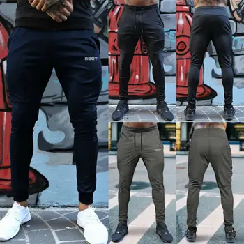 

Men's Sport Pants Long Trousers Tracksuit Fitness Workout Joggers Gym Sweatpants Slim Fit Male Drawstring Pants