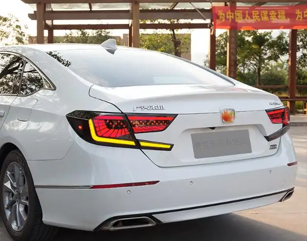 Автомобильный Стайлинг задний фонарь задние фонари для Honda Accord задний фонарь DRL+ Динамический сигнал поворота+ тормоз+ светодиодные фонари заднего хода