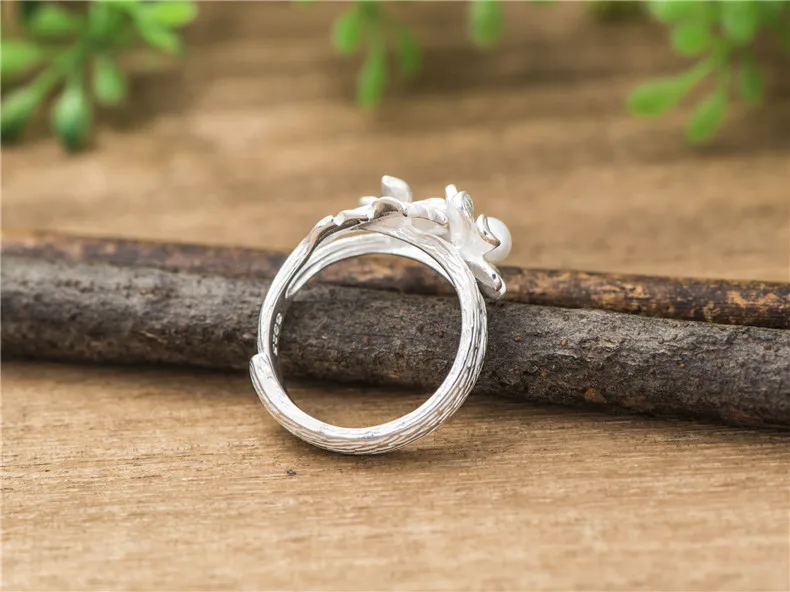 925 Серебряное кольцо корейское женское открывающееся кольцо