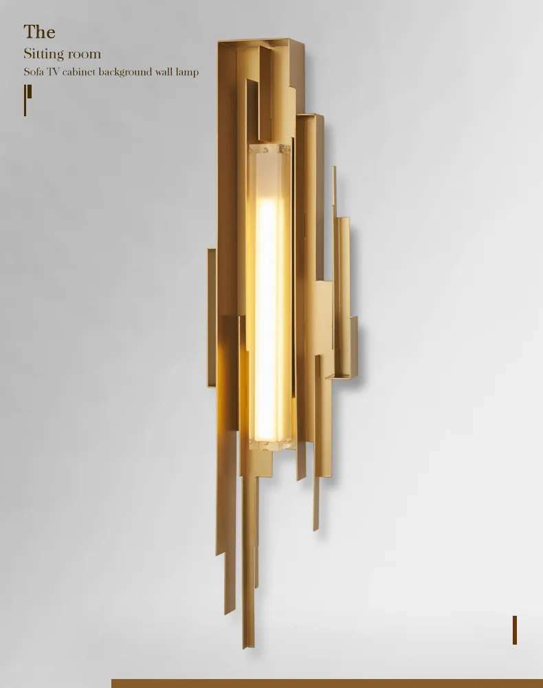 Современная Золотая необычная прикроватная вешалка лампа креативное искусство латунь гостиная кухня отель художественное оформление