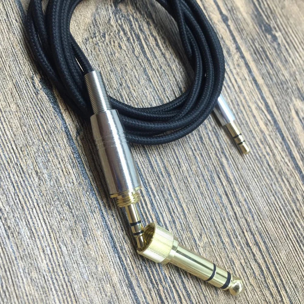 6.35mm Replacement Nylon Braided Cable Extension Cord For Koss Pro4S SP330 SP540 UR42i UR2i BT539i BT540i ProDJ200 Headphones