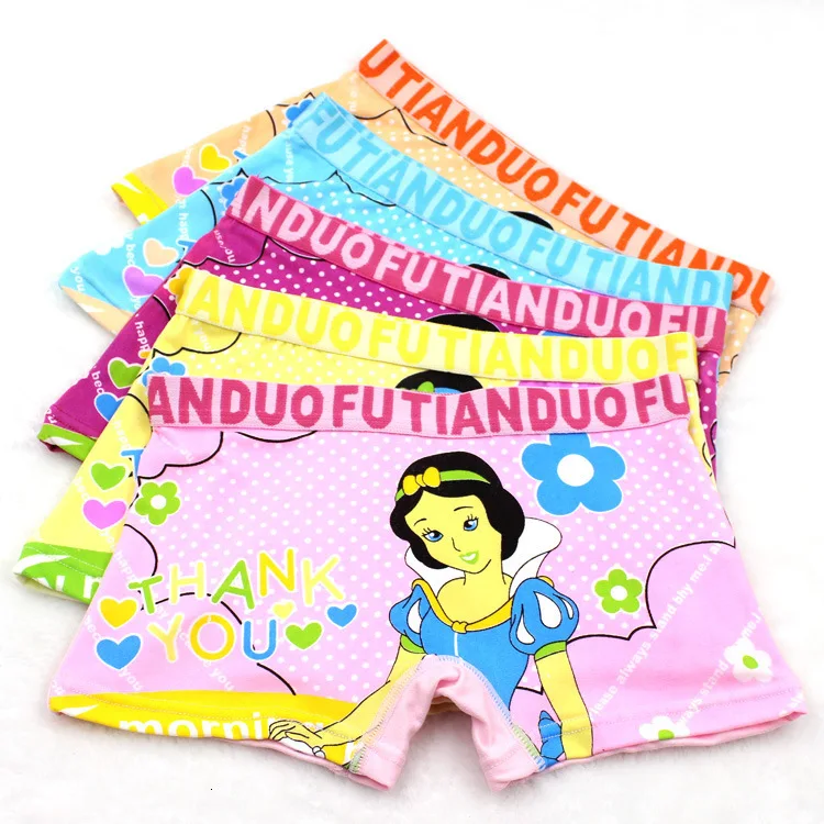 5Pcs/Lot 2-10Y New Young Girls Boxer Princess Cotton Kids Girl clothes Underwear for Baby Panties Children's Clothing panty