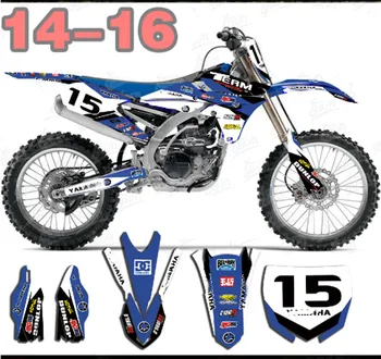 

Customized Number Gloss Team GRAPHICS&BACKGROUNDS DECAL STICKER for Yamaha YZ250F YZF250 2014 2015 2016 YZ 250F YZF 250 14-16