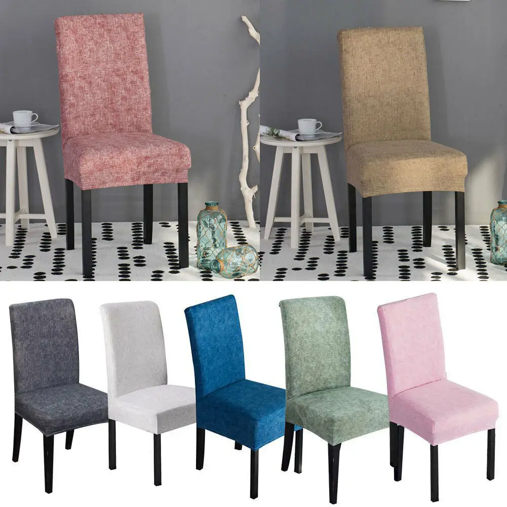 Removable Stretch Chair Protector Slipcovers Dining Room Chair Cover Seat Stool