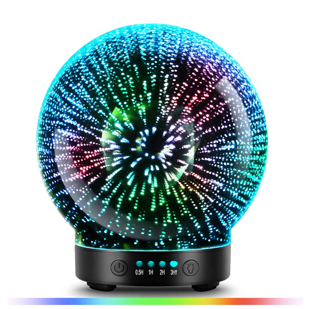 3D Fireworks Glass Essential Oil Diffuser Lighting4Home