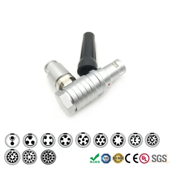 

FHG 2B 2 3 4 5 6 7 8 10 12 14 16 18 19 pin Right Angle Male Plug Metal Circular Connector