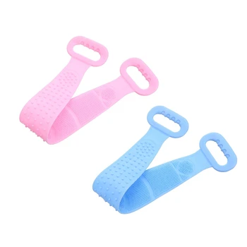 

2 Pcs Creative Silicone Bath Rub Back Towels Massage Bath Brushes Bath Towels Shower Magic Brush Flexible Scrubber Skin Cleaning