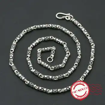 

S925 sterling silver men's necklace personality fashion classic jewelry bamboo wild shape 2018 new send lover's gift