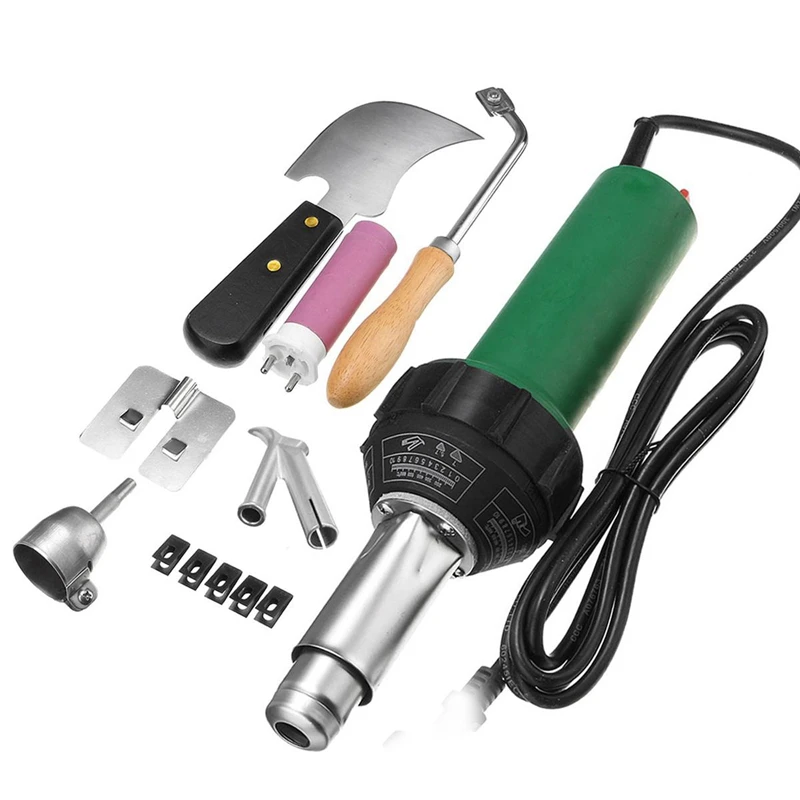 

Promotion! 220V 1600W Plastic Integrated Welders Hot Air Welding Torch Heating Core Set Plastic Welding Machine 3000Pa EU Plug
