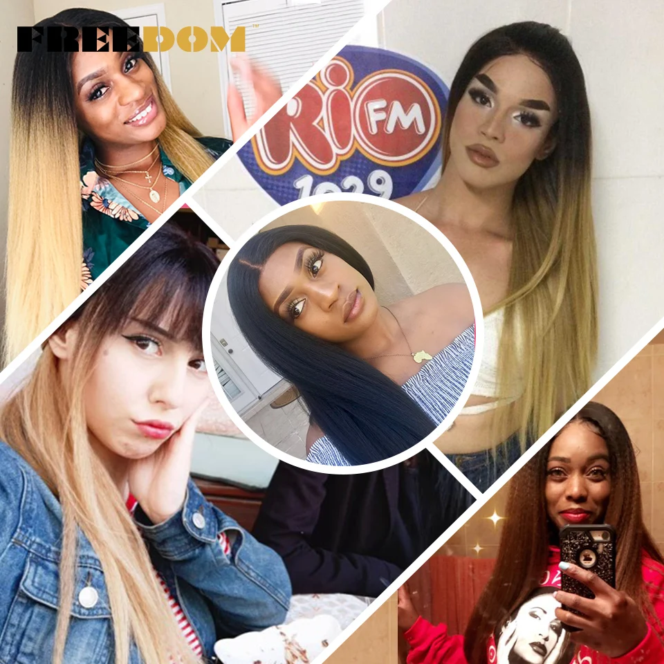 Синтетический длинный парик Yaki из термостойкого волокна 26 дюймов|wigs free|wigs free