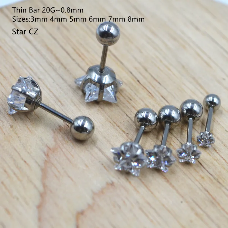 

Серьги-гвоздики серебристые тонкие с фианитами, 20-0,8 мм, 50 шт.