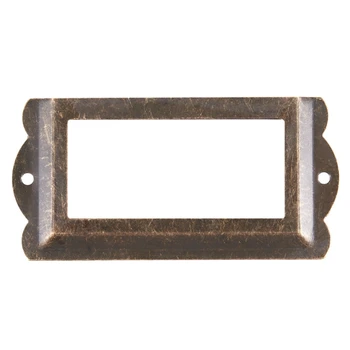 

Office File Drawer Tag Label Holder 85mm x 42mm 4 Pcs Bronze Tone