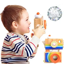 Милые деревянные игрушки с камерой, Классические Развивающие Игрушки для маленьких детей, декор для комнаты, подарки на день рождения, Рождество, детские игры