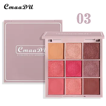 

Cosmetic Matte Eyeshadow Cream Makeup Palett Shimmer Set 9 Colors Eyeshadow