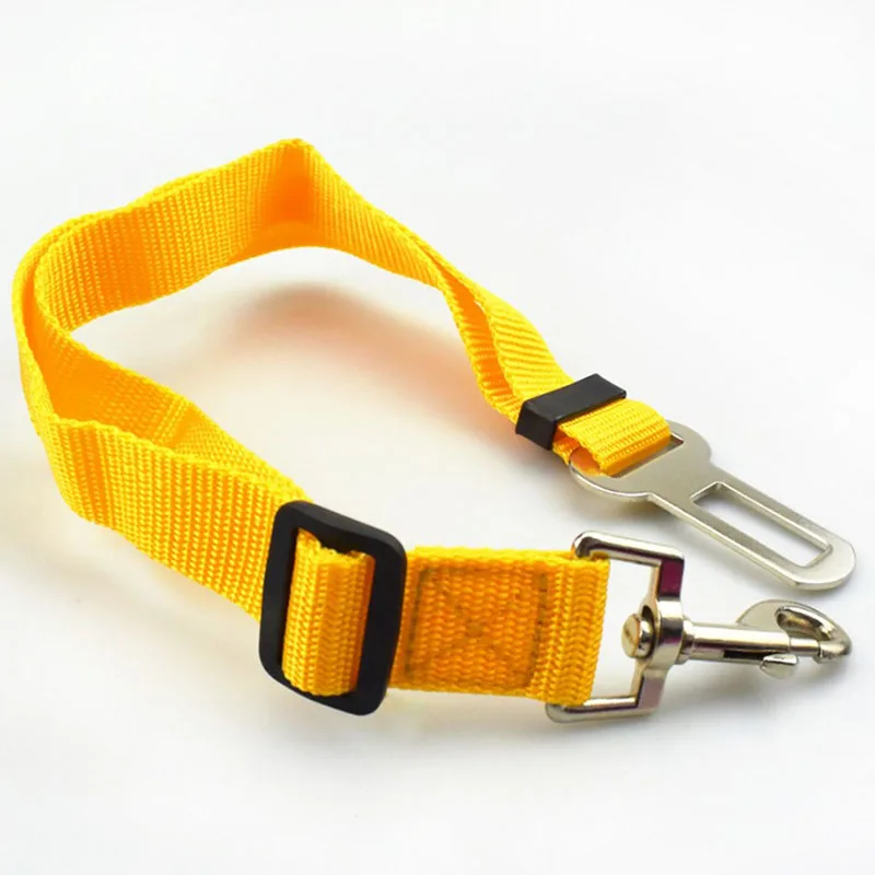 Yellow Товары для домашних животных, дорожный зажим, регулируемый для собаки, ремень безопасности, красочные питомцы, щенок, ремень безопасности для собак, поводок для собаки, ремень безопасности автомобиля - Цвет: Yellow