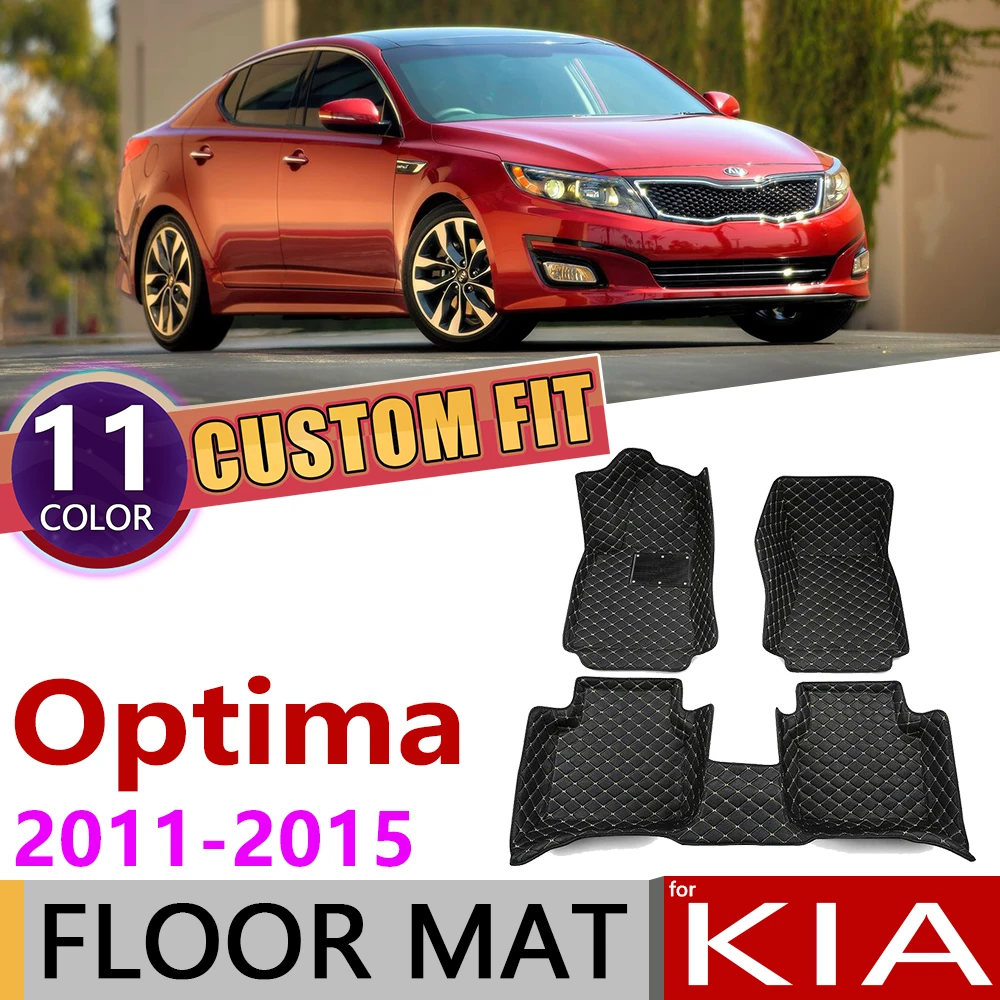 Пользовательские автомобильные кожаные коврики для KIA Optima K5 TF 2011 ~ 2015 5 мест анти