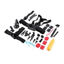 Professional Double-Sided Adjustable Lightweight Head Chest Monopod Pole Mount Case Kit Bundle Accessories For GoPro Camera Professional Double-Sided Adjustable Lightweight Head Chest Monopod Pole Mount Case Kit Bundle Accessories For GoPro Camera