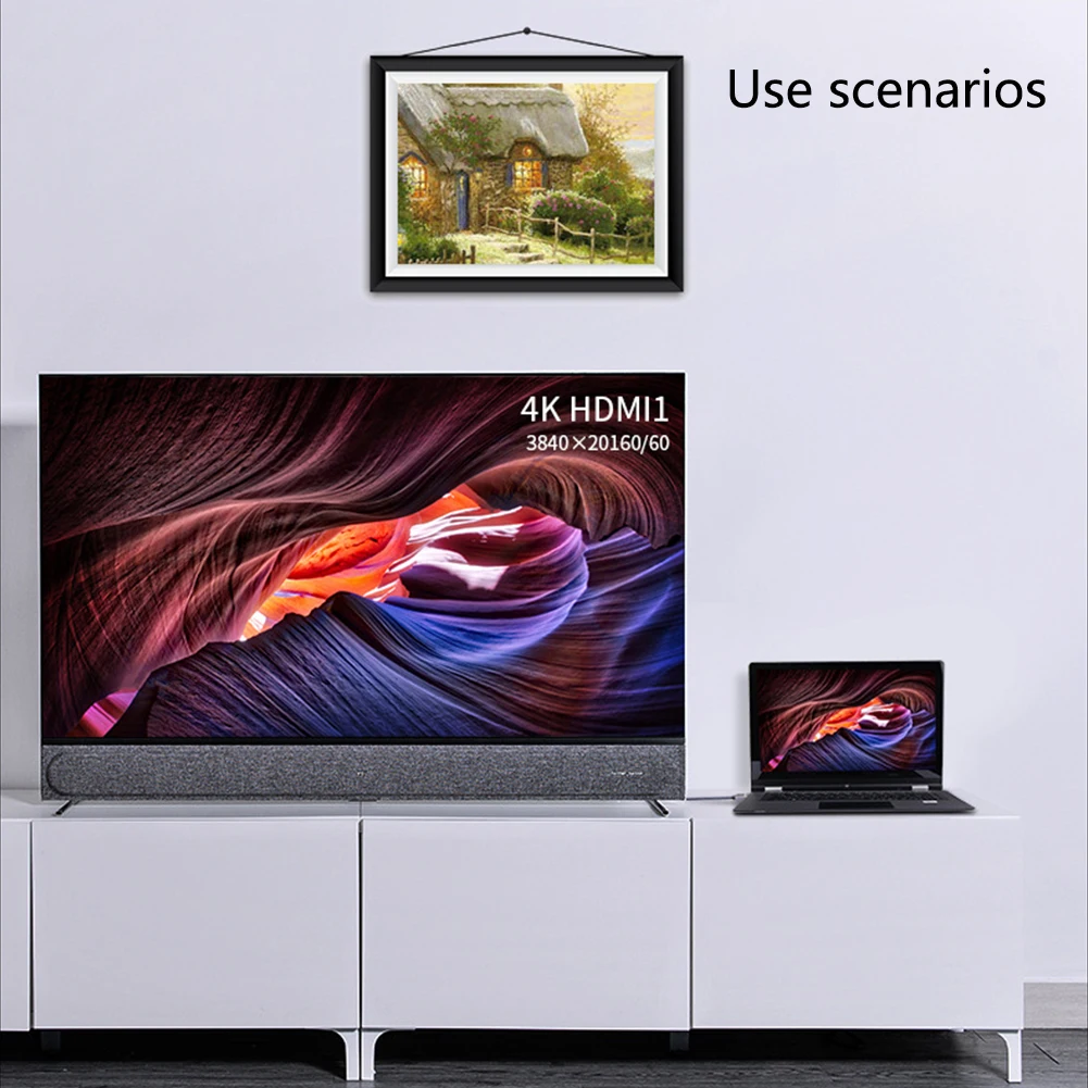 4K 2,0 высокоскоростной видео проектор Универсальный мини 32AWG Плетеный компьютер HDMI кабель HD ТВ разъем сильный аудио возврат
