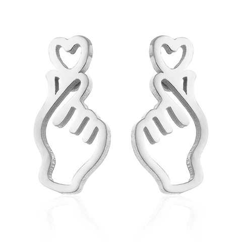 Dating Medical ECG Heartbeat Stud Earrings for Women Nurse Stainless Steel  Jewelry Heart Earrings