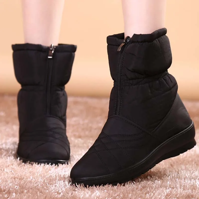 Winter Boots Luxury Brand Ankle Boots For Women Non-Slip Waterproof Ladies Shoes Chunky Women's Shoes Casual Botas Mujer