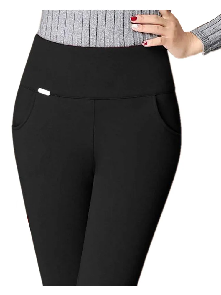 LPOWSS Sexy High Waist Skinny Black Leggings Women Solid Pencil Pants  Stretch Skinny Thin Korean Small-leg Trousers - AliExpress