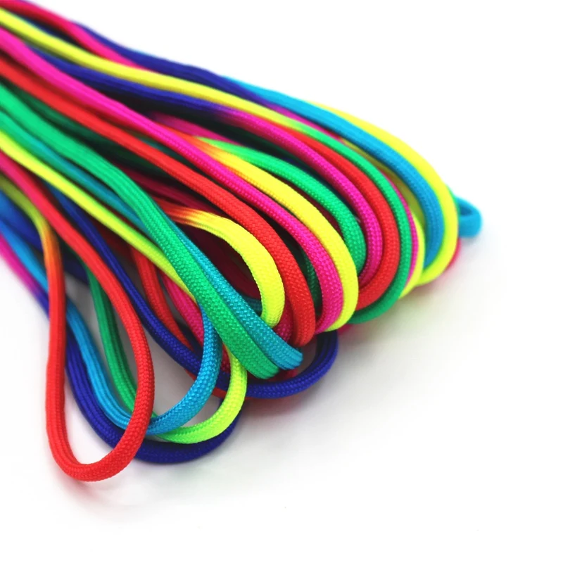 Colorful Paracord Parachute 7 Strand Cord Lanyard Rope Climbing Camping Tent Wind Rope Clothesline Packing Lanyard