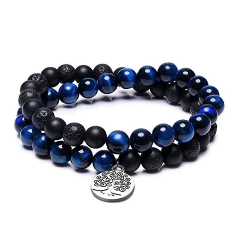 Браслеты из натурального камня чакра браслет с деревом жизни Mala Beads Reiki