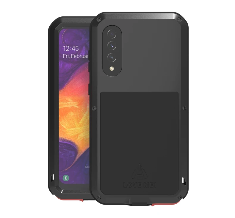 Мощный чехол Love Mei для samsung Galaxy A50, противоударный алюминиевый/металлический чехол Gorilla из закаленного стекла для Galaxy A50