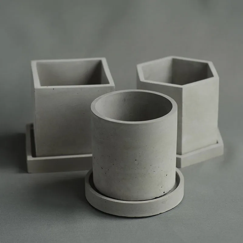 Round Square Pen Holder Plaster Container Silicone Mold