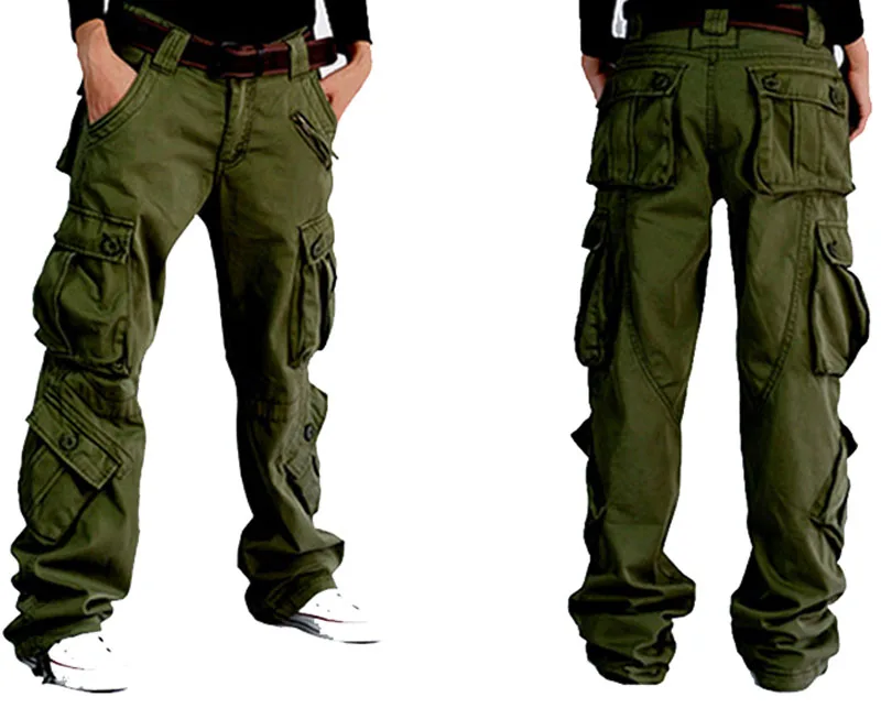 army green Новое поступление, модные стильные свободные штаны в стиле хип-хоп, джинсы, мешковатые брюки-карго для женщин и девочек - Цвет: army green