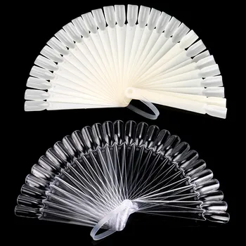 

32Pcs Nail Art False Tips Sticks Polish Practice Display Fan Board Design Tool Nail Style Swatches Nail Art Display Shelf New