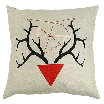 

Christmas Elk Pattern Square Decorative Linen Pillowcases Throw Pillow Case Cushion Cover 18 X 18 inch Christmas Gifts Decoratio