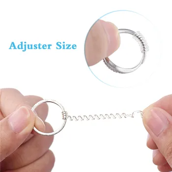 

6pcs DIY Tightener Reducer Jewelry Parts Protection Transparent Spring Rope Ring Size Adjuster Resizing Tools Spiral Based