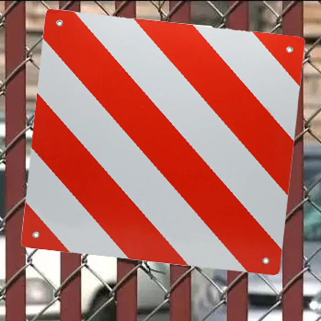 Знак светоотражающий знак красный белый для задней несущей и велосипедной стойки 50x50 см знак опасности безопасности автомобилей штатив в сложенном виде стоп знак