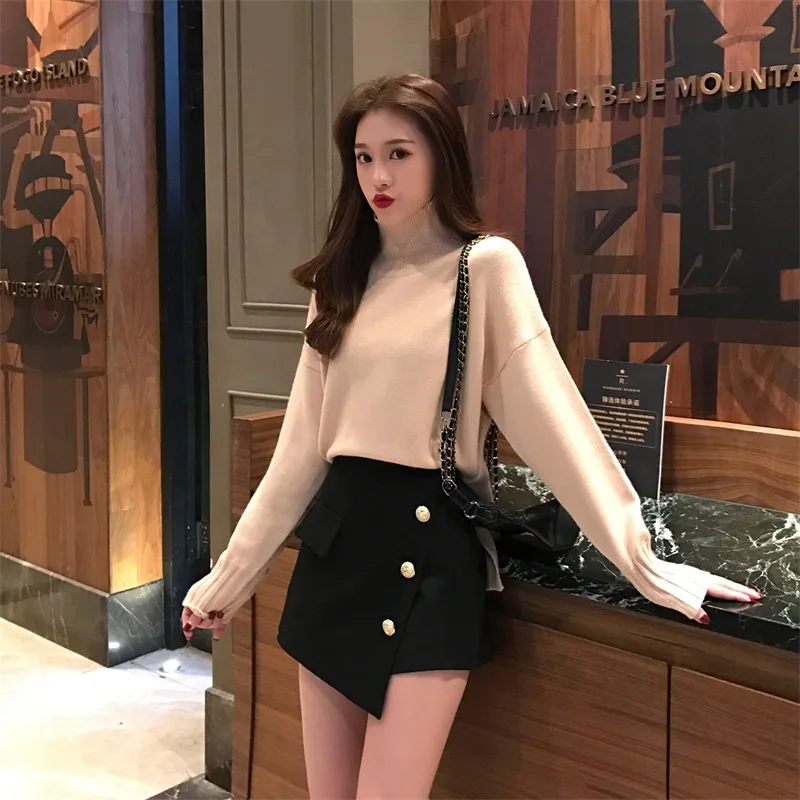Autumn Winter New Women Shorts Korean Fashion Irregular High Waist Shorts Skirts Ladies Casual Shorts G960